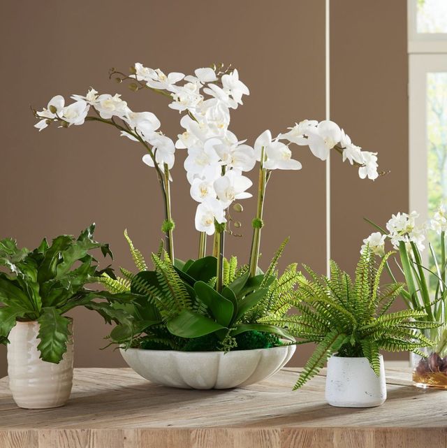 Uttermost® Flourish Orchid Green/White Centerpiece-1