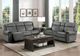 Homelegance® Brennen Charcoal Double Reclining Sofa-1