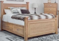 Mako Wood Furniture Natalie Antique Storage Panel Bed