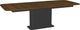 Amisco Customizable Lucarelli 120" Rectangular Extendable Table with 1" Walnut Veneer Top, Radius Corners and 1 Leaf-0