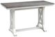 Cottage Creek Furniture Bar Harbor Natural Counter Height Dining Table with Cream Base-0