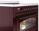 Ilve® Nostalgie II Noblesse 36'' Burgundy Pro Style Induction Range with Burnished Trim-4