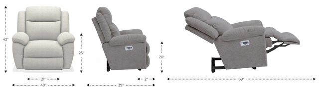 La-Z-Boy® Joel Slate Power Wall Recliner with Headrest and Lumbar-2