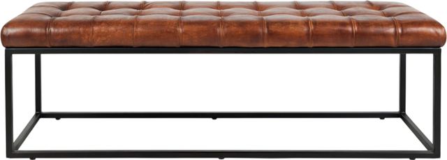 Jofran Inc. Global Archive Hogan Saddle Leather Bench-2