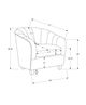 Monarch Specialties Inc. Cream 31" Curved Barrel-Back Accent Chair with Wood Legs-2