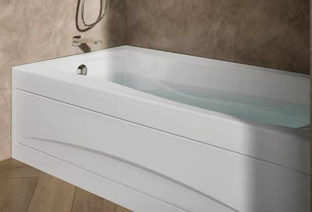 KOHLER® Mariposa® White 72" x 36" Alcove Heated Whirlpool Bath - Left Drain-1
