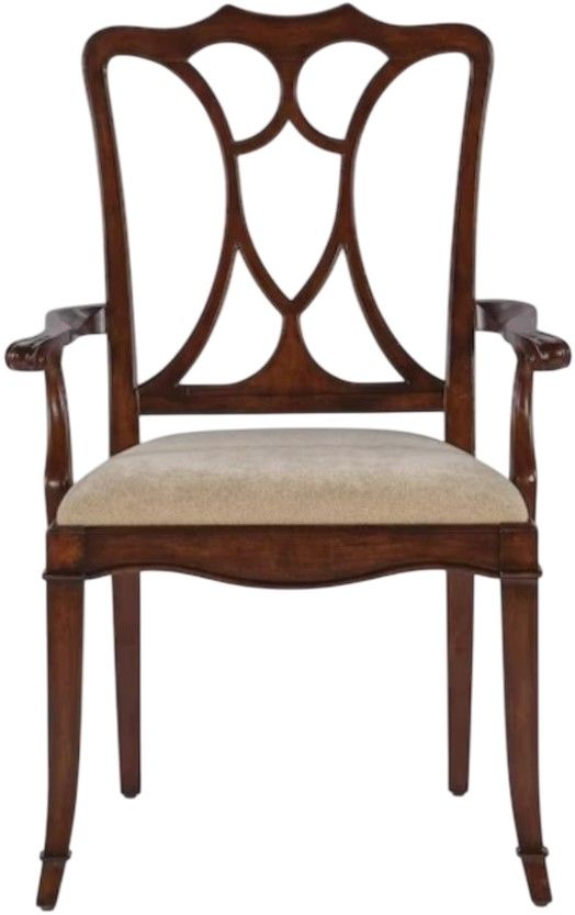 Hooker® Furniture Charleston Maraschino Cherry/Sand Dining  Arm Chair-2