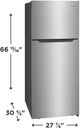 Frigidaire® 28" 17.6 Cu. Ft. Brushed Steel Freestanding Top Freezer Refrigerator-2