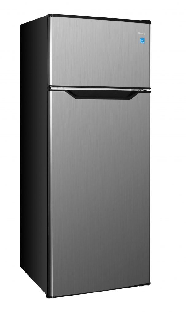Danby® 7.4 Cu. Ft. Black with Stainless Steel Counter Depth Top Freezer Refrigerator-2