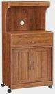 Home Source Industries Oak Microwave Cart with Double Cabinets-0