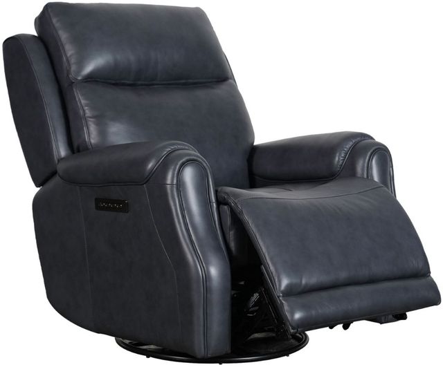 Liberty Furniture Clinton Carmel Slate Leather Swivel Glide Power Recliner with Power Headrest and Power Lumbar-1