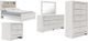 Signature Design by Ashley® Altyra 5-Piece White King Panel Bookcase Bed Set-0