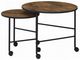ACME Furniture Oblis Vintage Oak Nesting Table with Black Base-3