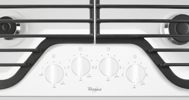Whirlpool® 30" Gas Cooktop-White-2
