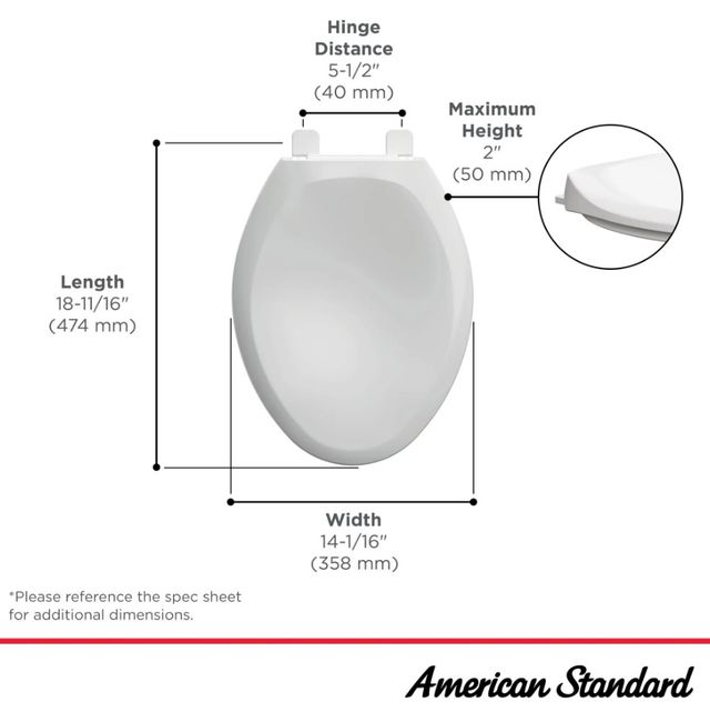 American Standard Champion® Bone Elongated Toilet Seat-2