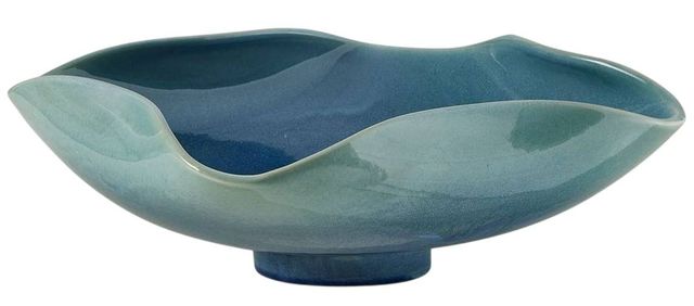 Uttermost® Blue Lagoon Blue-Green Ceramic Indoor-Outdoor Bowl-0