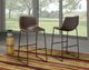 Brassex Inc. Acasia 2-Piece Black/Vintage Brown 29" Bar Chair Set-4