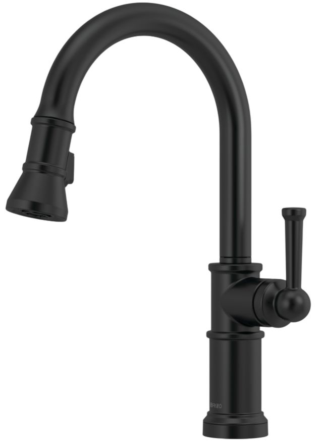 Brizo Artesso® Matte Black Single Handle Pull-Down Kitchen Faucet-0
