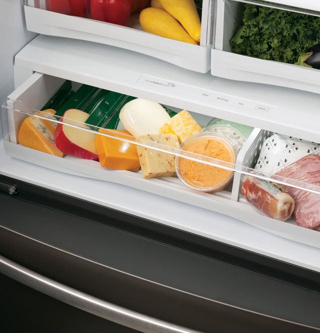 GE Profile™ 36 in. 22.23 Cu. Ft. Black Stainless Steel Counter Depth French Door Refrigerator-9