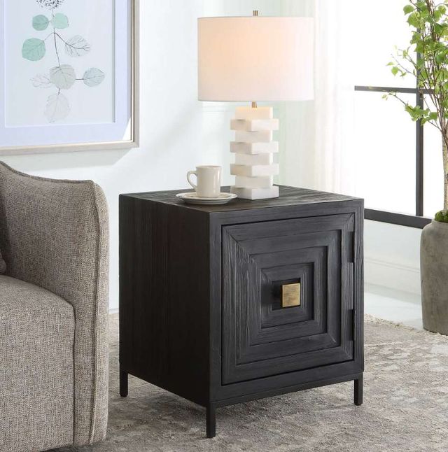 Uttermost® Aiken Dark Gray Accent Cabinet-1