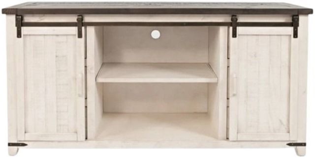 Jofran Inc. Madison County Brown/Vintage White Barn Door Server-3