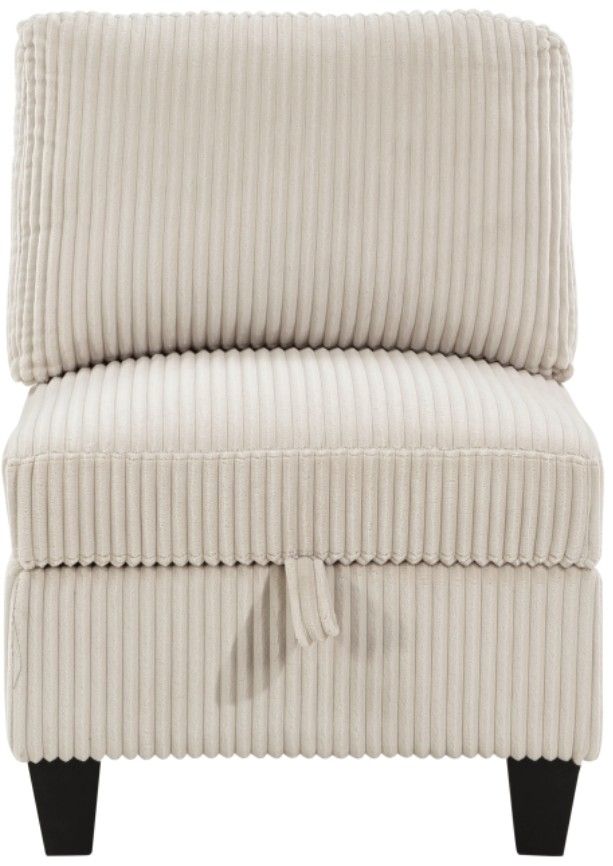 Homelegance® Walterboro Beige Sofa with Storage and Charging Ports-4