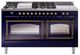 Ilve® Nostalgie II Noblesse 60'' Midnight Blue Pro Style Dual Fuel Range with Burnished Trim-0