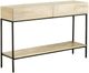 Coaster® Rubeus White Washed Console Table with Matte Black Metal Frame-0