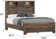 Emerald Home Peyton Brown Full Bookcase Bed-2