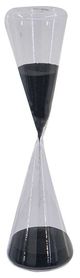 A & B Home Black/Clear Triangular Hourglass-0