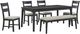 Elements International Garcia 6-Piece Black Dining Set-0