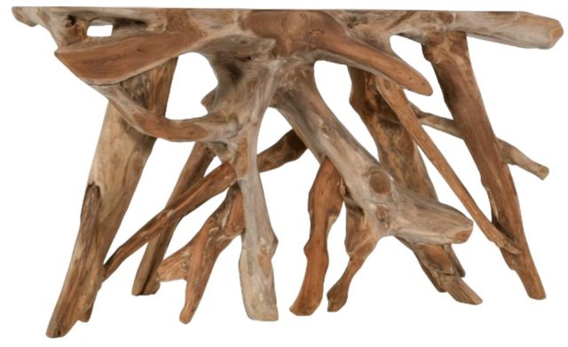Classic Home Cypress Root Natural Console Table-0