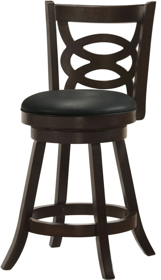 Coaster® Calecita 2-Piece Cappuccino Swivel Counter Stools with Upholstered Seat-3