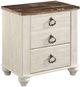 Signature Design by Ashley® Willowton 5-Piece Whitewash Queen/Full Panel Headboard Bedroom Set-4