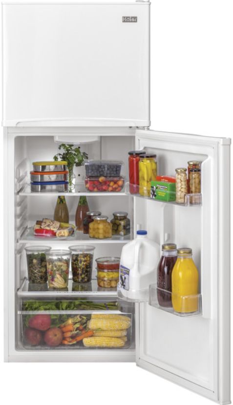 Haier 24" 9.8 Cu. Ft. White Top Freezer Refrigerator-3