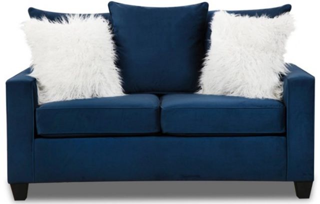 American Wholesale Furniture Indigo Blue Loveseat-0