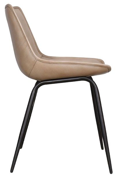 Home Trends & Design Essex Stanley Antique Ivory/Black Side Dining Chair-2