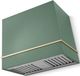 AGA Loge 36" Mineral Green Wall Mounted Range Hood with Polished Brass Trim-0