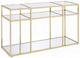 ACME Furniture Uchenna Glass Top Sofa Table with Gold Base-0