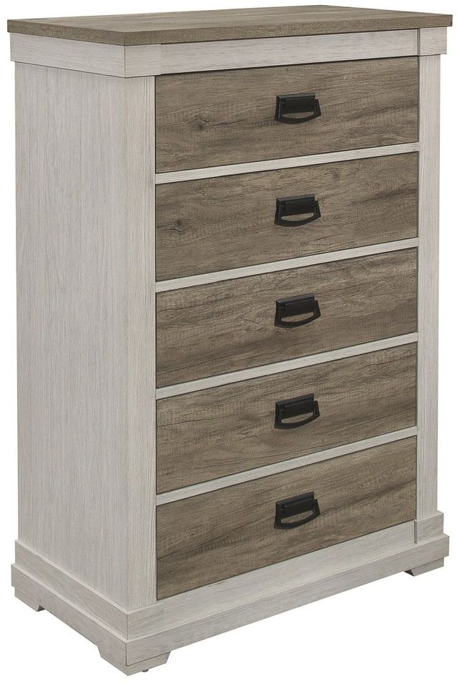 Mazin Furniture Arcadia White & Weathreed Gray Chest-1