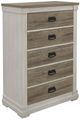 Mazin Furniture Arcadia White & Weathreed Gray Chest-1