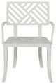 Century® Carrier and Company Sloan White Aluminum Outdoor Dining Arm Chair-1