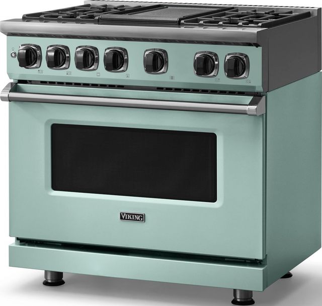 Viking® 7 Series 36" Splash Pro Style Dual Fuel Range with Griddle-3
