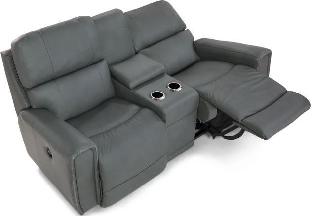 La-Z-Boy® Apollo Cream Manual Reclining Loveseat with Console-3