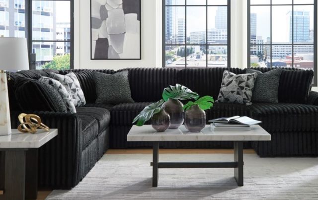 Signature Design by Ashley® Midnight-Madness 2-Piece Onyx Right Arm Faciing Sectional with Chaise-2