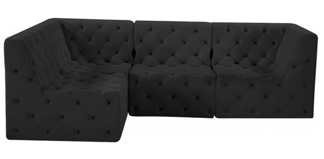 Meridian Furniture Tuft 4-Piece Black Modular Sectional Set-2
