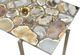 Moe's Home Collection Agate Natural Stone Top Console Table with Brass Iron Frame-2