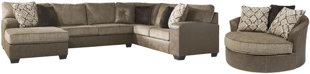 Benchcraft® Abalone 2-Piece Chocolate Living Room Set -0