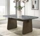 ACME Furniture Dillon Natural Marble Top Dining Table with Walnut Base-1