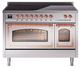 Ilve® Nostalgie II Noblesse 48'' Stainless Steel Pro Style Induction Range with Copper Trim-0